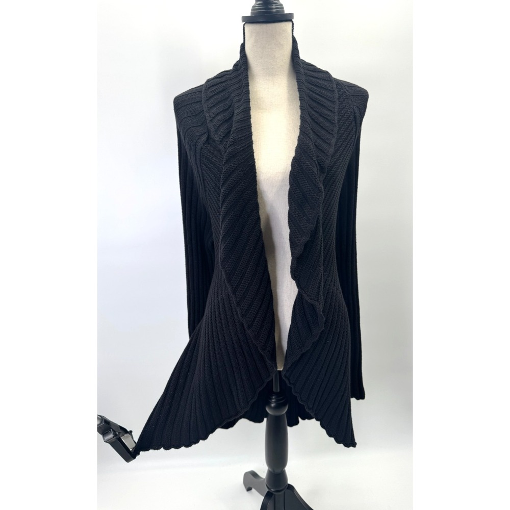 Apt 9 Deadstock Ribbed Knit Duster Afghan Cardigan XL Ruffle Penny Lane Bratz - Picture 2 of 16